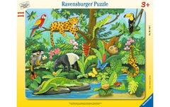 Puzzle Tiere im Regenwald