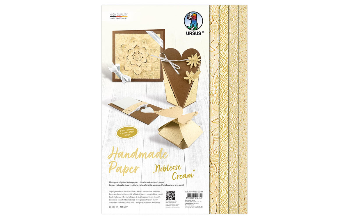 URSUS Bastelpapier Handmade Noblesse Creme