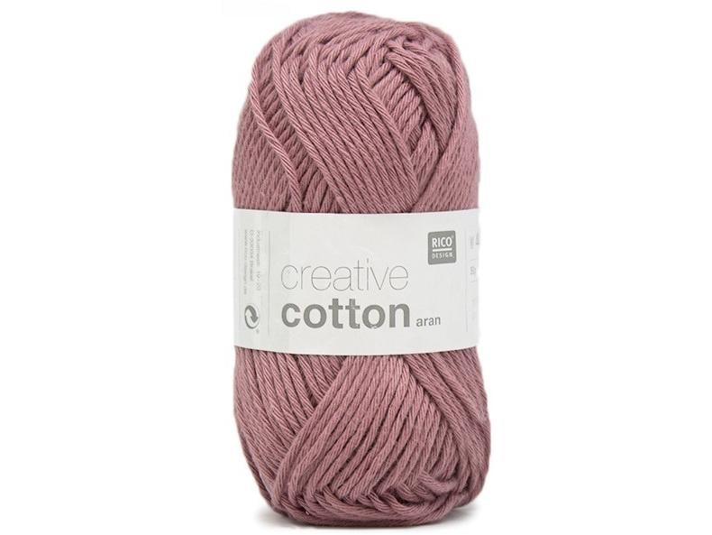 Rico Design | Wolle Creative Cotton Aran | 50 g, Smokey Berry