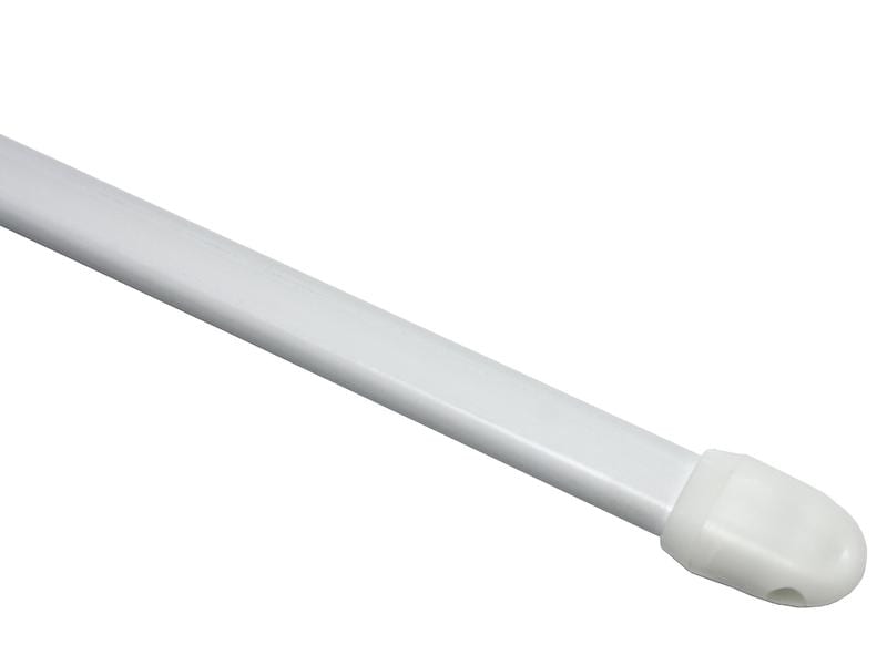 Gardinia | Vitragestange flachoval 11 mm | Weiss, 30-50 cm, ausziehbar, 2 Stück