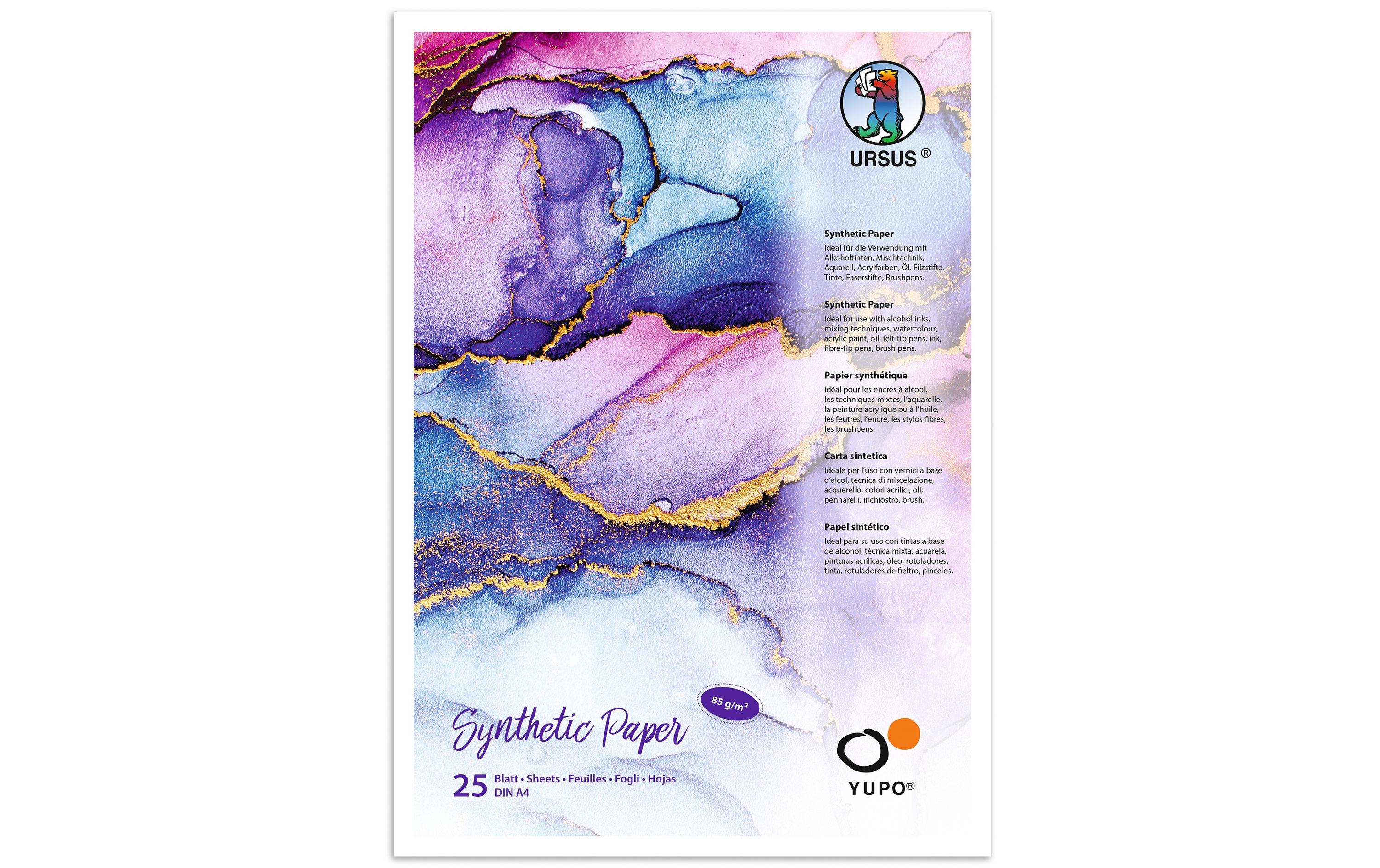 URSUS, Malblock Yupo Synthetik, A4, 85 g/m2
