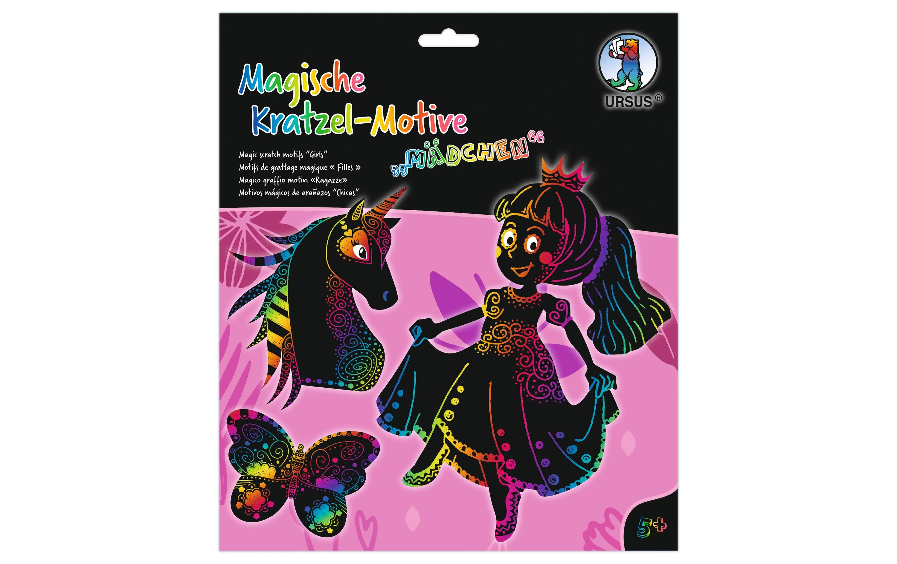 URSUS Bastelset Kratzbilder Girls