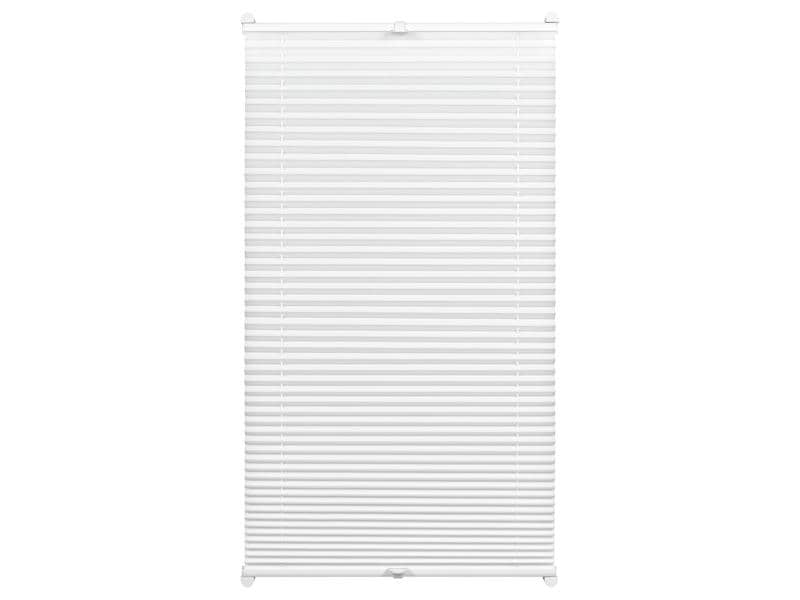 Gardinia | Plissée Easyfix, blickdicht 75 x | Weiss, 75x130 cm, 100% Polyester,Blickdicht