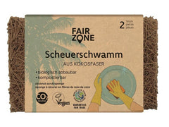 Fair Zone | Scheuerschwamm 2 Stück | aus Kokosfasern