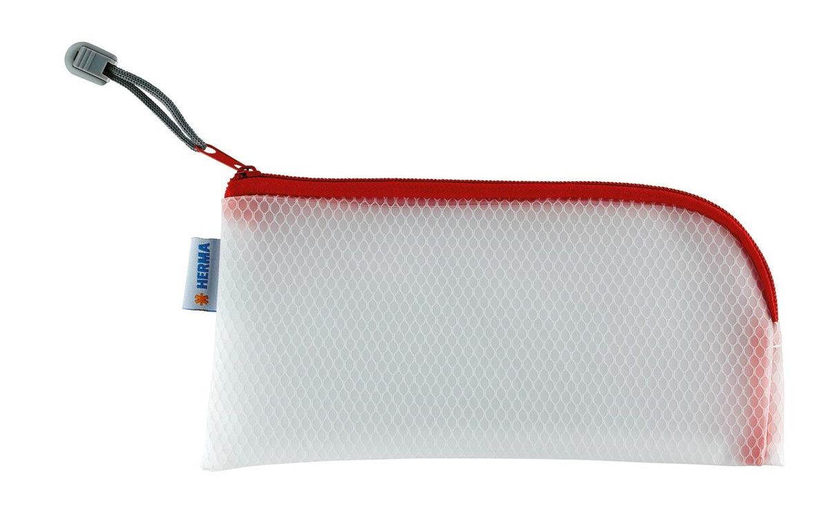 HERMA, Etui Mesh Bag 23 x 11 cm, Rot/Weiss