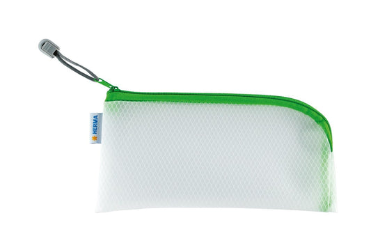 HERMA | Etui Mesh Bag | 23 x 11 cm, Grün/Weiss