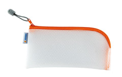 HERMA | Etui Mesh Bag | 23 x 11 cm, Orange/Weiss