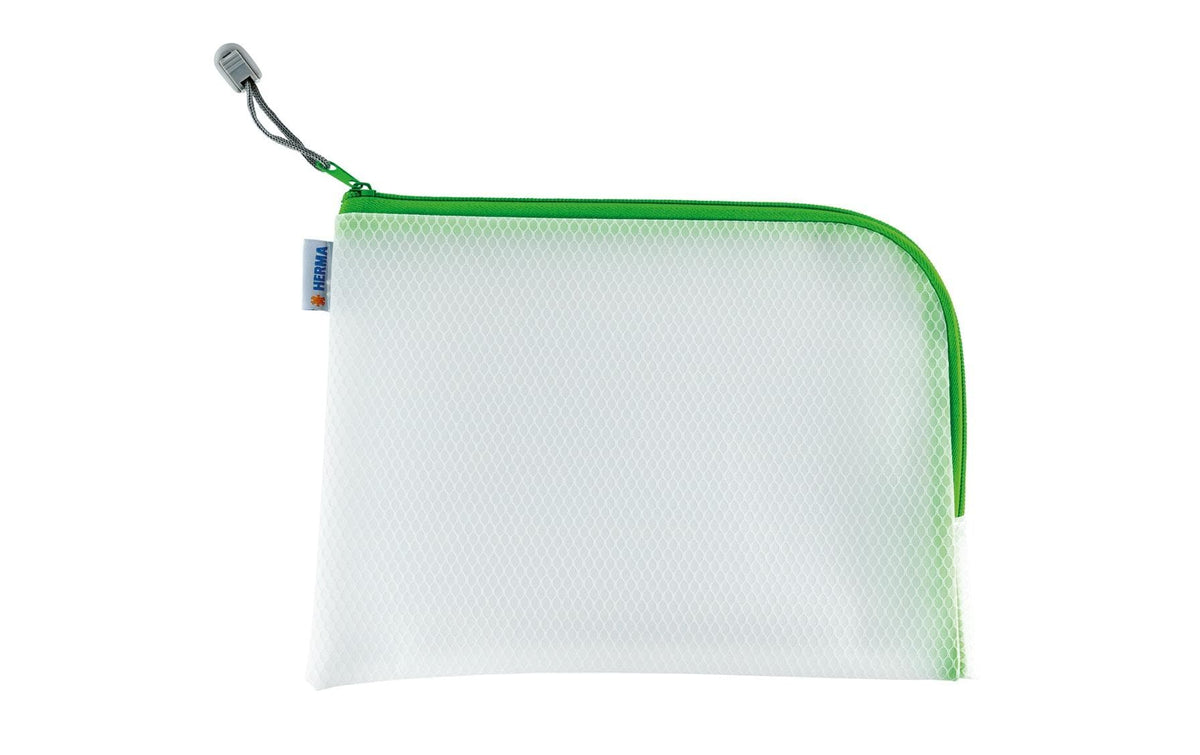 HERMA, Etui Mesh Bag 26 x 20 cm, Grün/Weiss