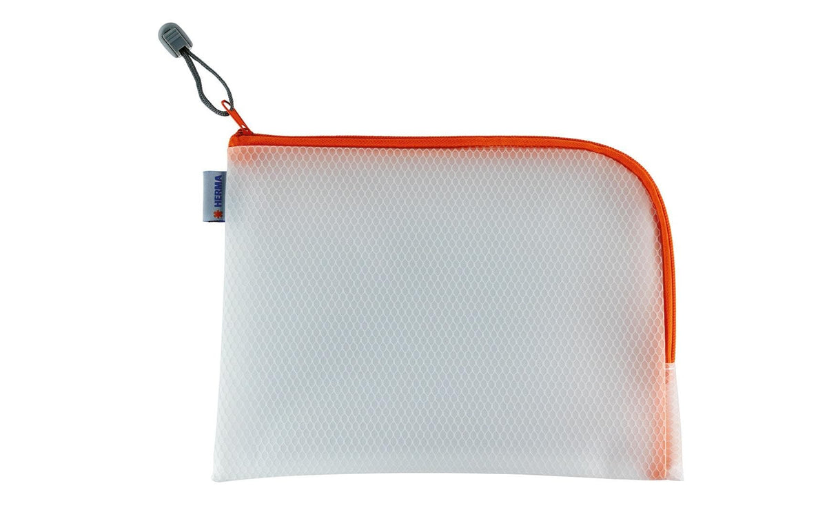 HERMA, Etui Mesh Bag 26 x 20 cm, Orange/Wei