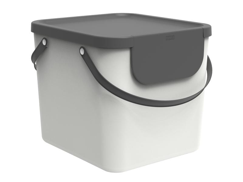 Rotho | Recyclingbehälter Albula | 40 l, Mistletoe Weiss