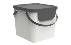 Rotho | Recyclingbehälter Albula | 40 l, Mistletoe Weiss