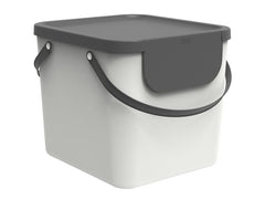 Rotho | Recyclingbehälter Albula | 40 l, Mistletoe Weiss