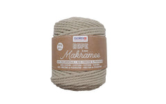 Glorex | Wolle Makramee Rope gedreht 5 mm, 5 | 5mm, 500g, beige