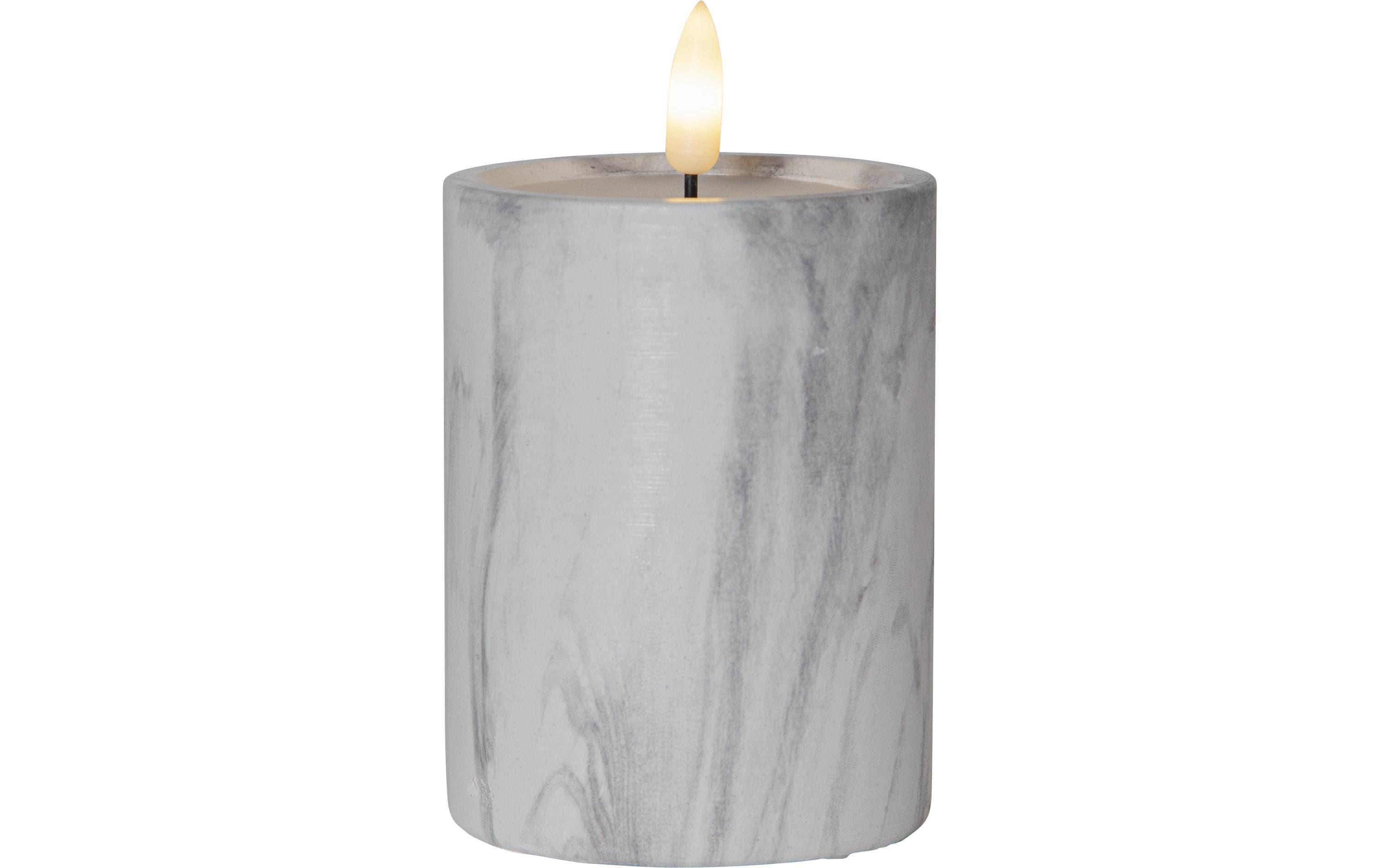 Star Trading, LED-Kerze Pillar Flamme Marbl