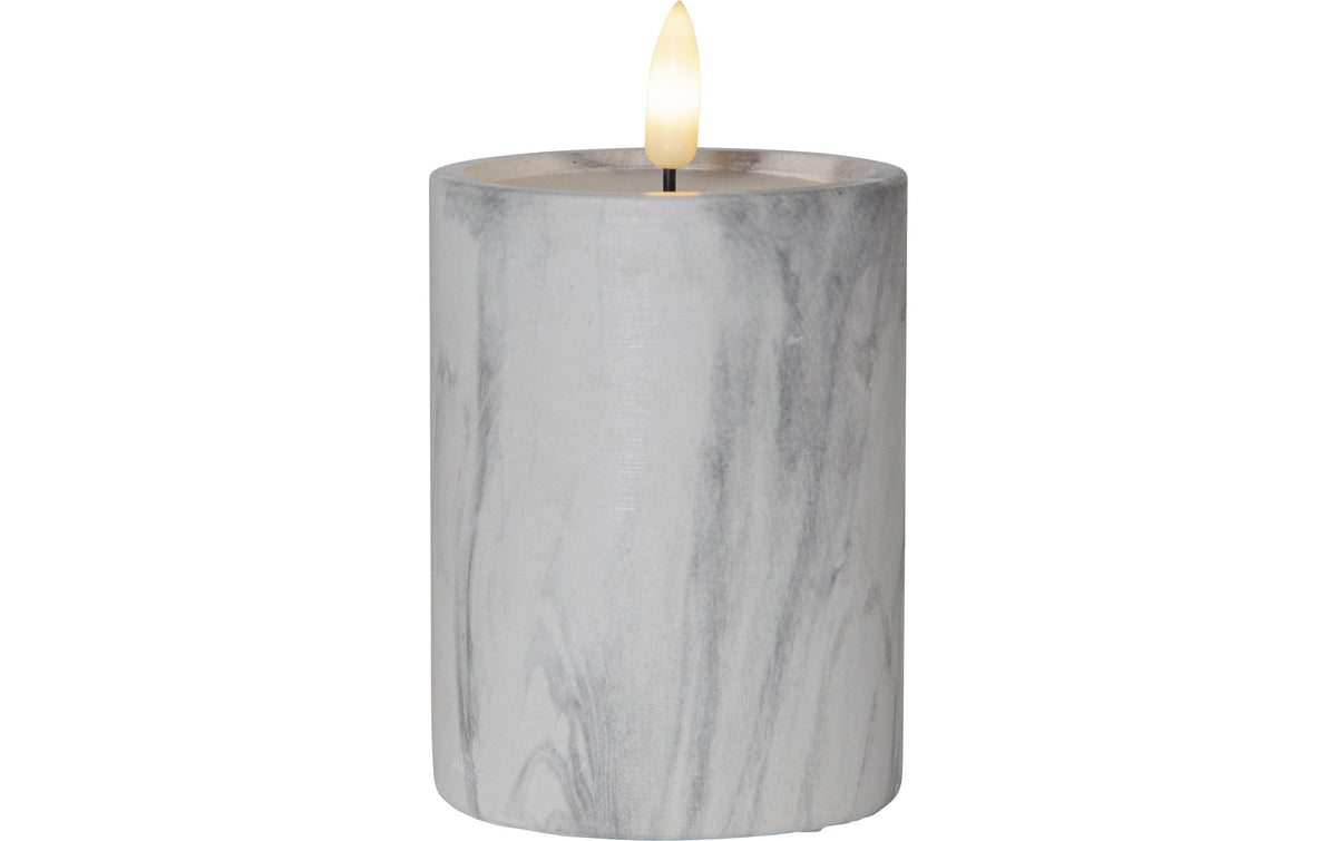 Star Trading, LED-Kerze Pillar Flamme Marbl