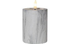 Star Trading, LED-Kerze Pillar Flamme Marbl