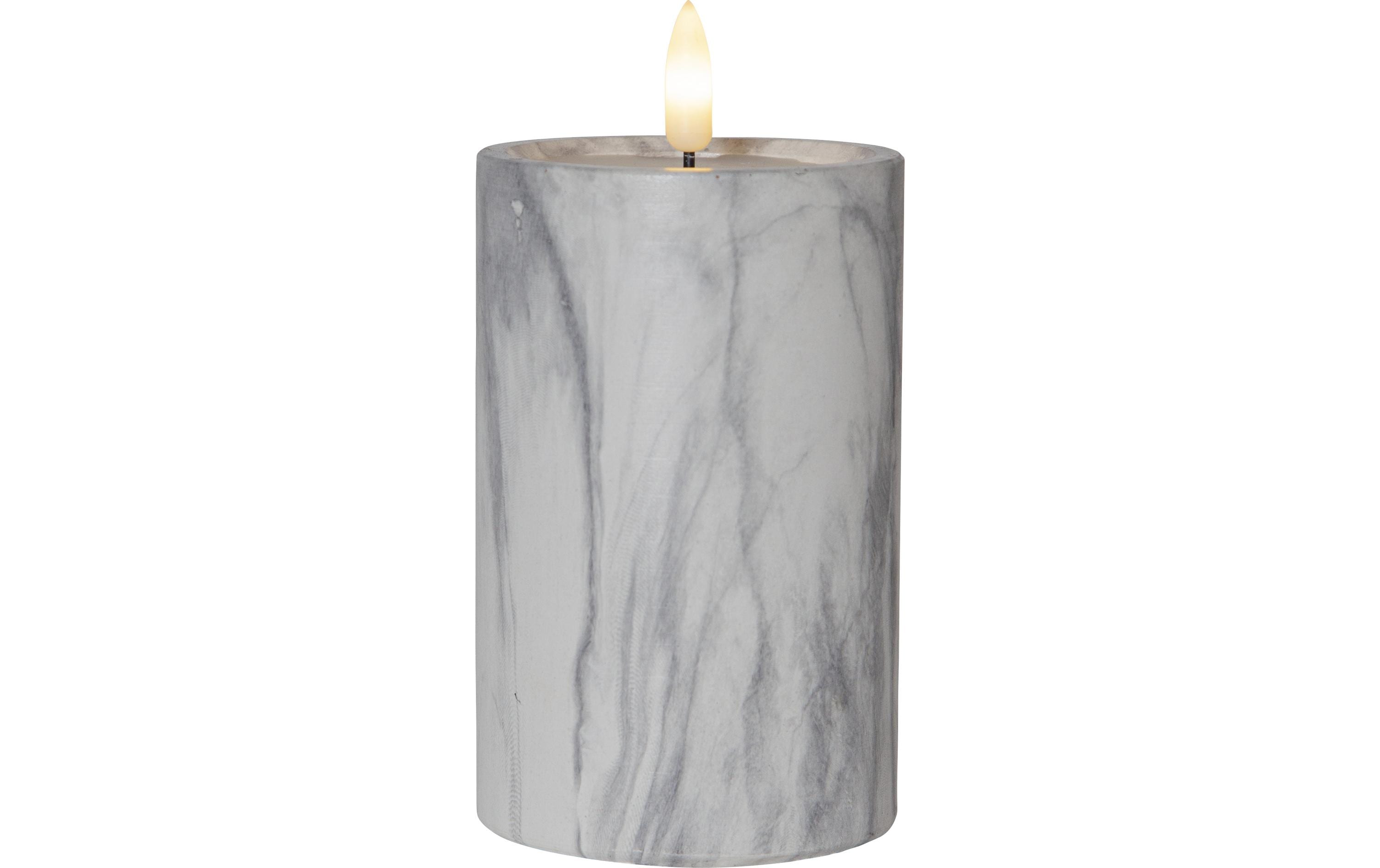 Star Trading, LED-Kerze Pillar Flamme Marbl