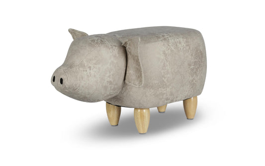 zoosy | Hocker Schwein grau | 66x34x36cm