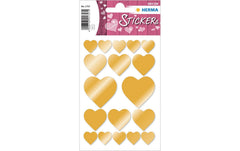 Herma Stickers | Herma Sticker Herzen Gold | 2 Blatt, 36 Sticker, selbstklebend