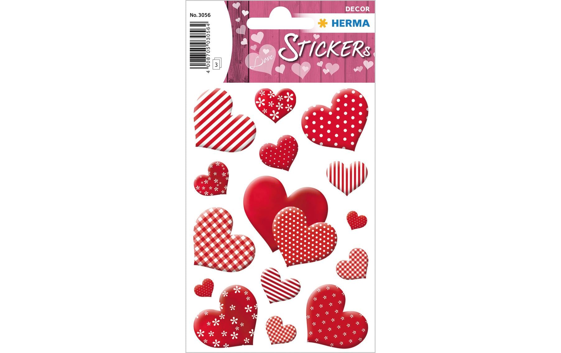 Herma Sticker Herzen Blümchen