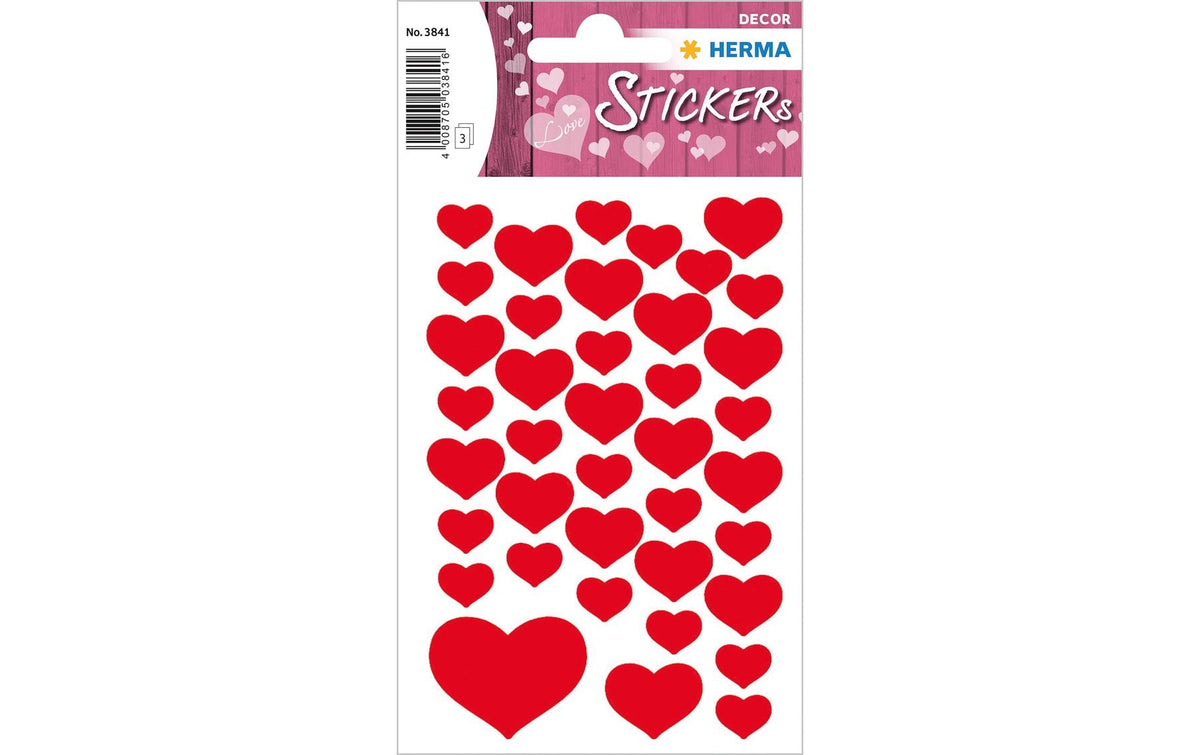 Herma Sticker Rote Herzen klein