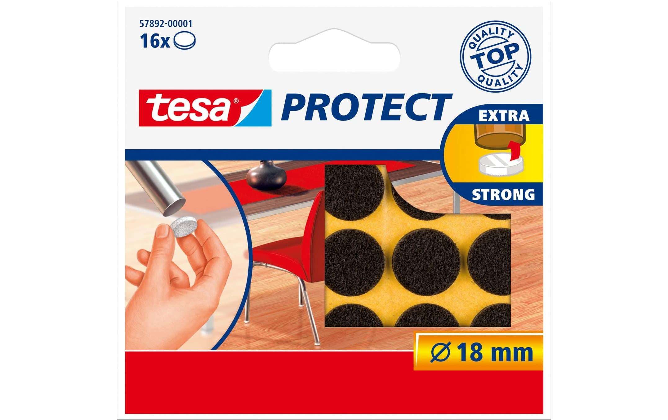Tesa Filzgleiter rund, braun
