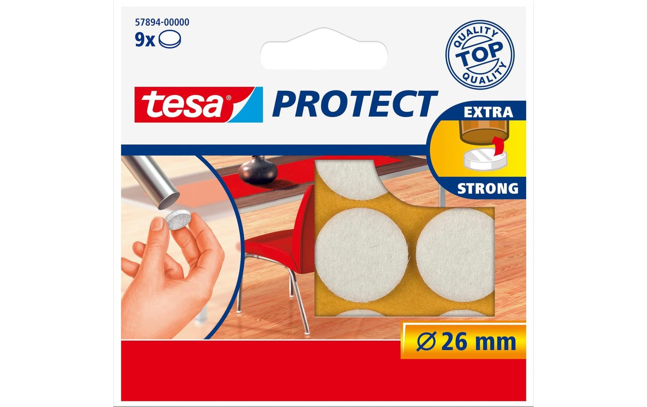 Tesa Filzgleiter rund, weiss