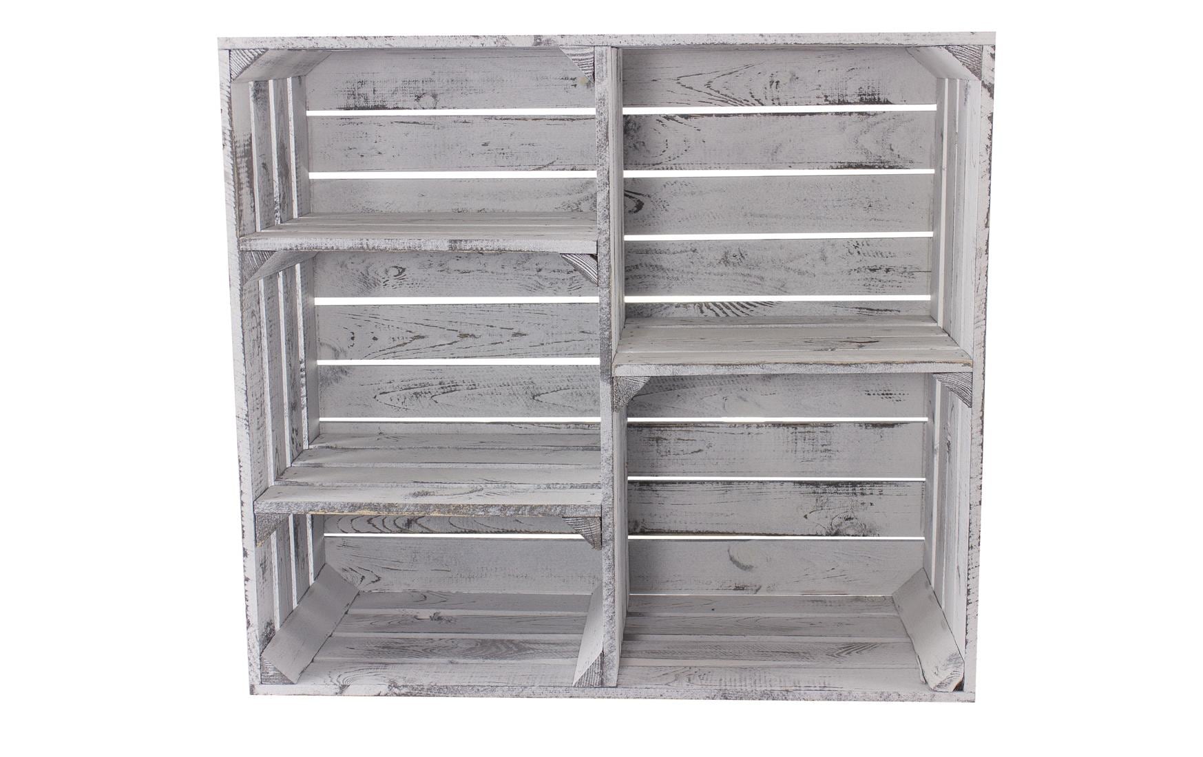 Holz Zollhaus, Regal Vintage Shabby, Weiss,