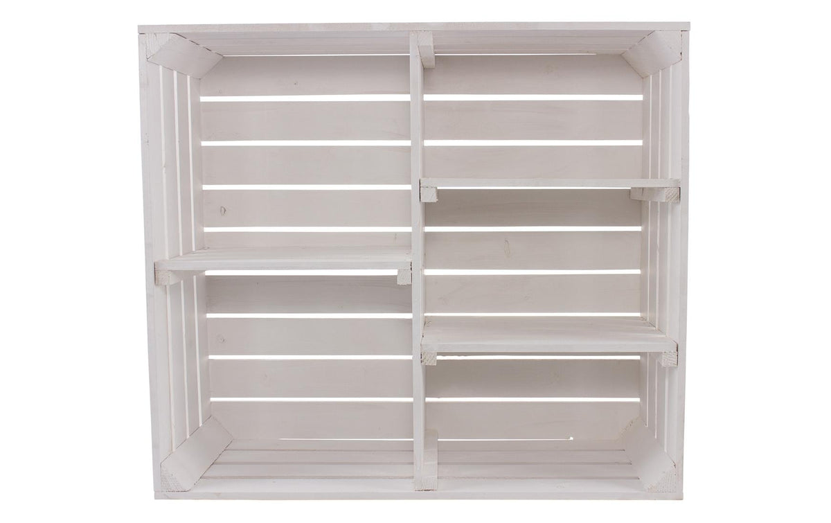 Holz Zollhaus, Regal Vintage Weiss, 77 x 68