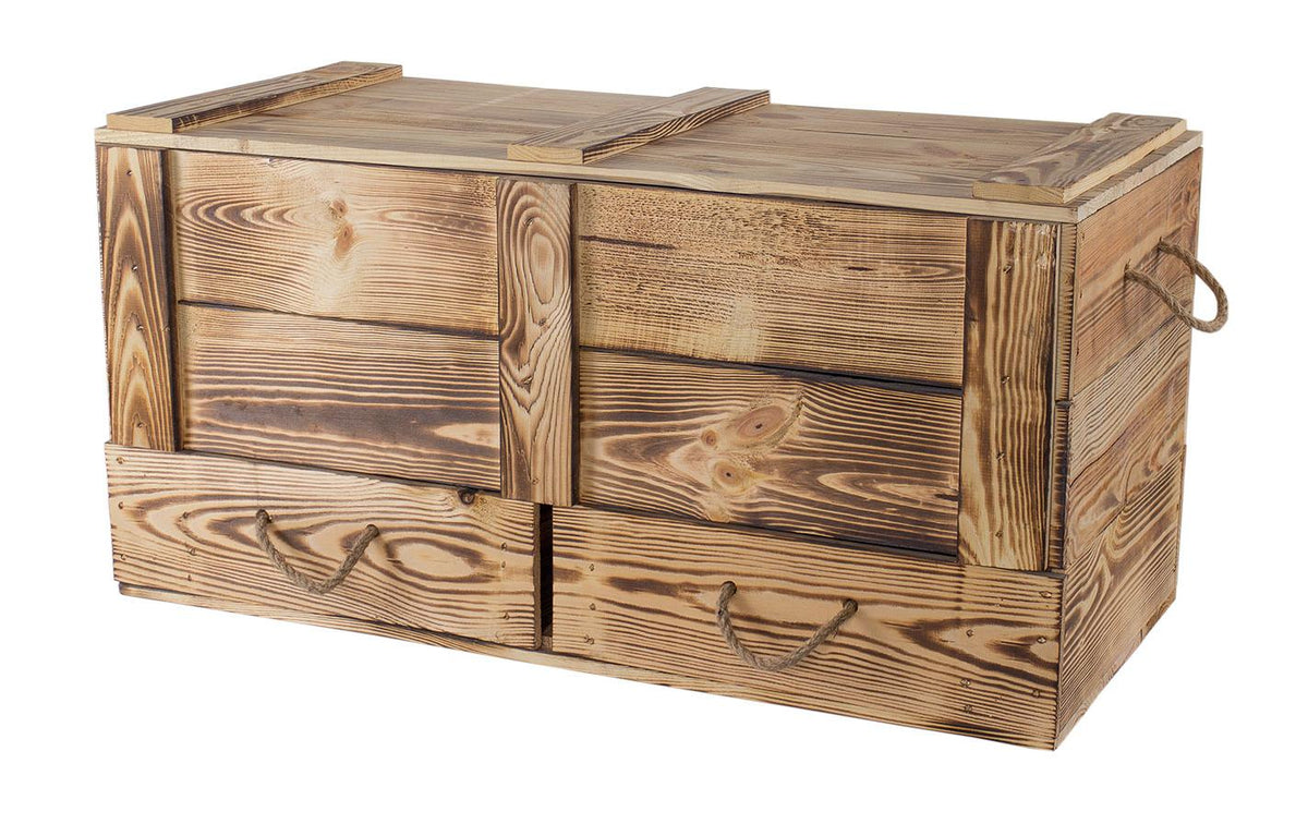 Holz Zollhaus Vintage Holztruhe,2Schubladen