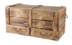 Holz Zollhaus Vintage Holztruhe,2Schubladen