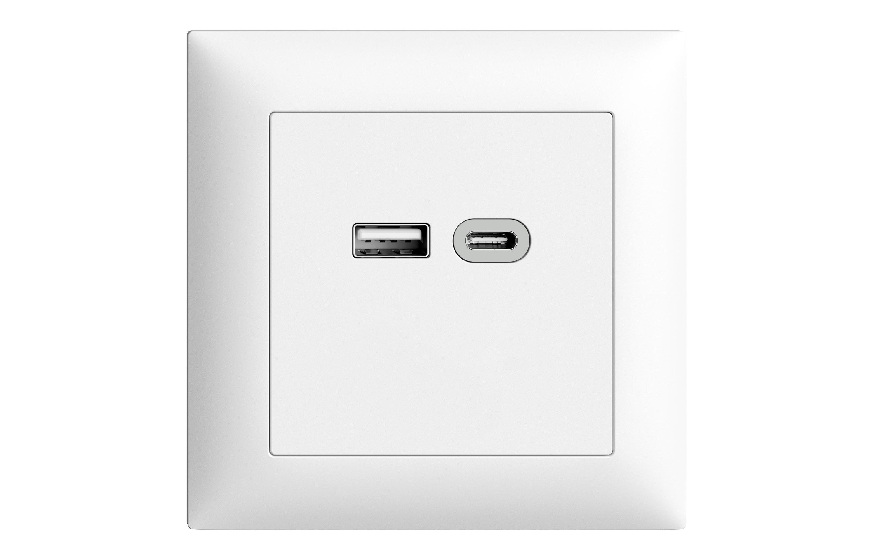 Feller EDIZIOdue UP USB-A+C Ladesteckdose