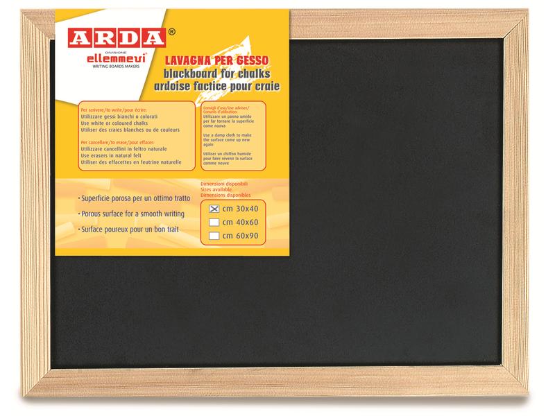 Arda | Blackboard 30x40cm | Kunststoff-Kreidetafel mit Holzrahmen