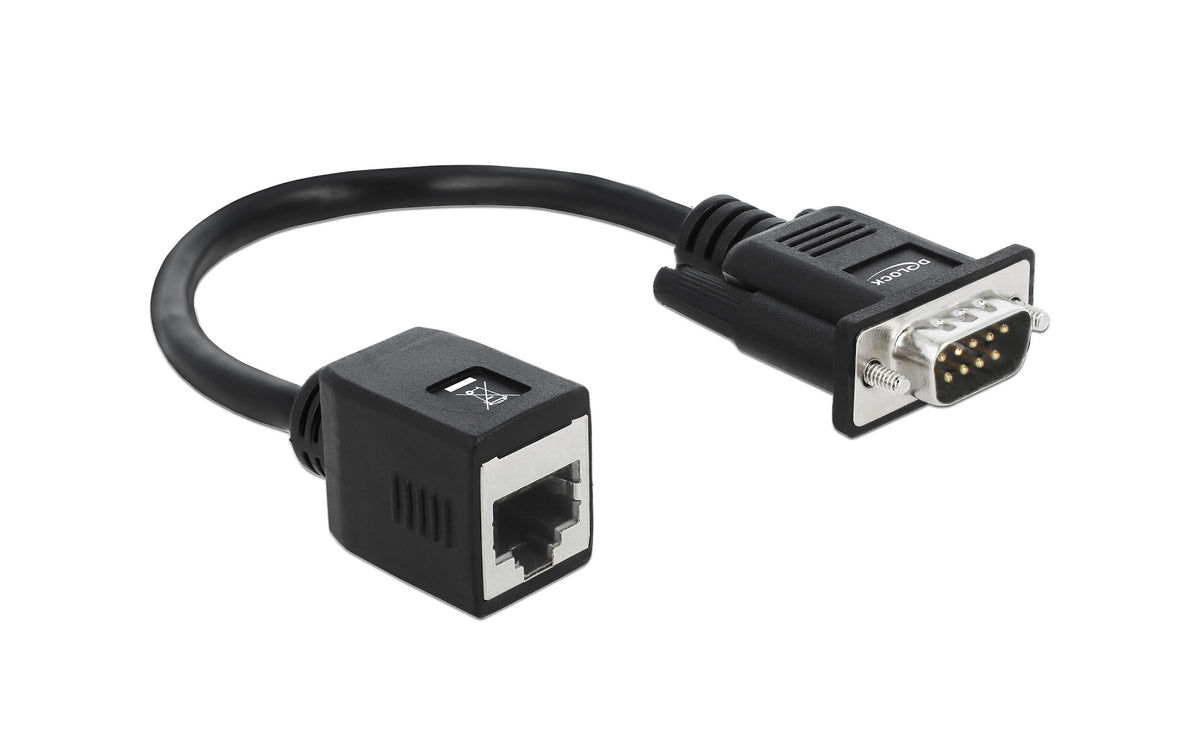Delock: RS232/422/485 - LAN Buchse, schwarz