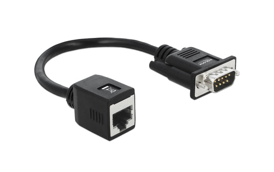 Delock: RS232/422/485 - LAN Buchse, schwarz