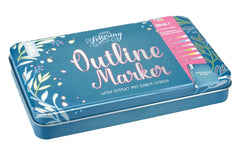 Outline Marker Set, 6 Stifte, 10 Postkarten