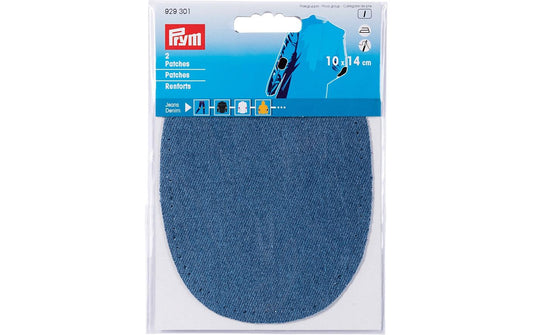 Prym | Applikation Patches Jeans Mittelblau | 10x14cm, 2 Stück