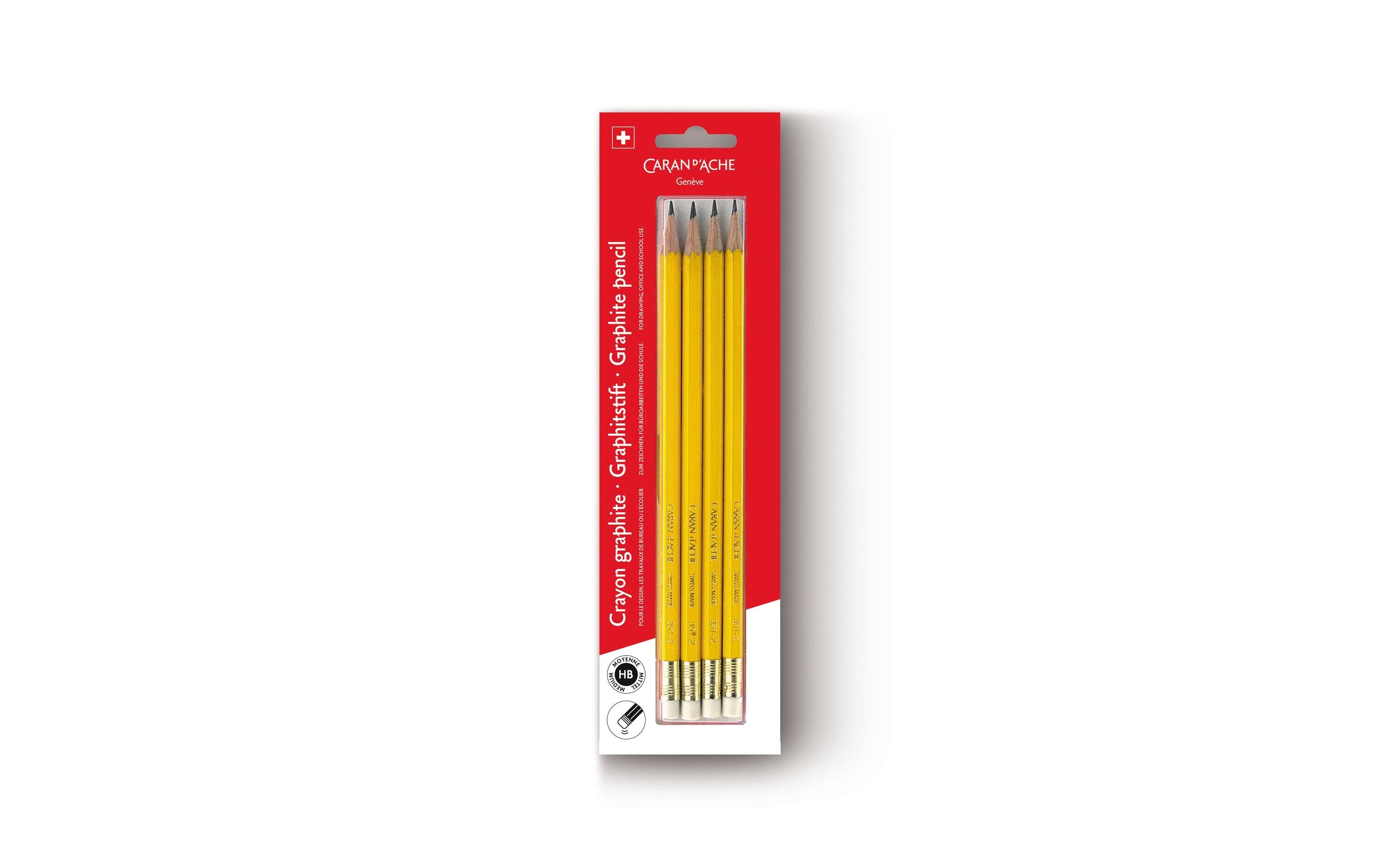 Caran d'Ache, Bleistift HB, mit Radiergummi
