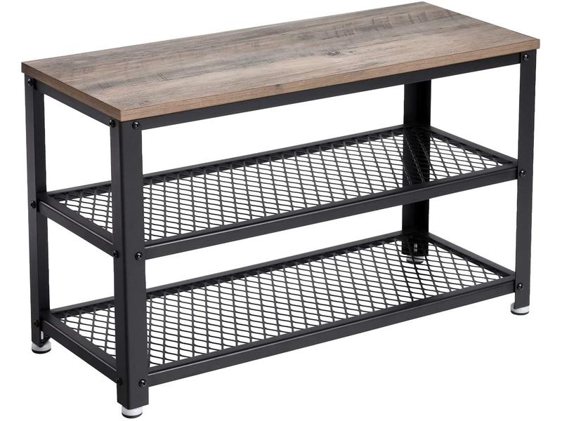 VASAGLE | Schuhgestell aus Holz und Metall | 73 x 30 x 45 cm, Traglast 90 kg