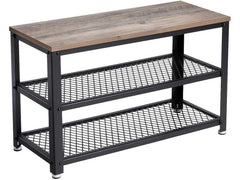 VASAGLE | Schuhgestell aus Holz und Metall | 73 x 30 x 45 cm, Traglast 90 kg