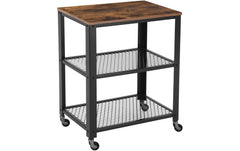 VASAGLE | Bartrolley, Braun | Holz, Metall, 60 x 40 x 77,5 cm (L x B x H)