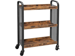 VASAGLE | Bartrolley aus Holz und Metall | 66 x 26 x 85 cm, Traglast 10kg pro Boden
