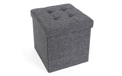 Songmics Hocker mit Stauraum, Dunkelgrau