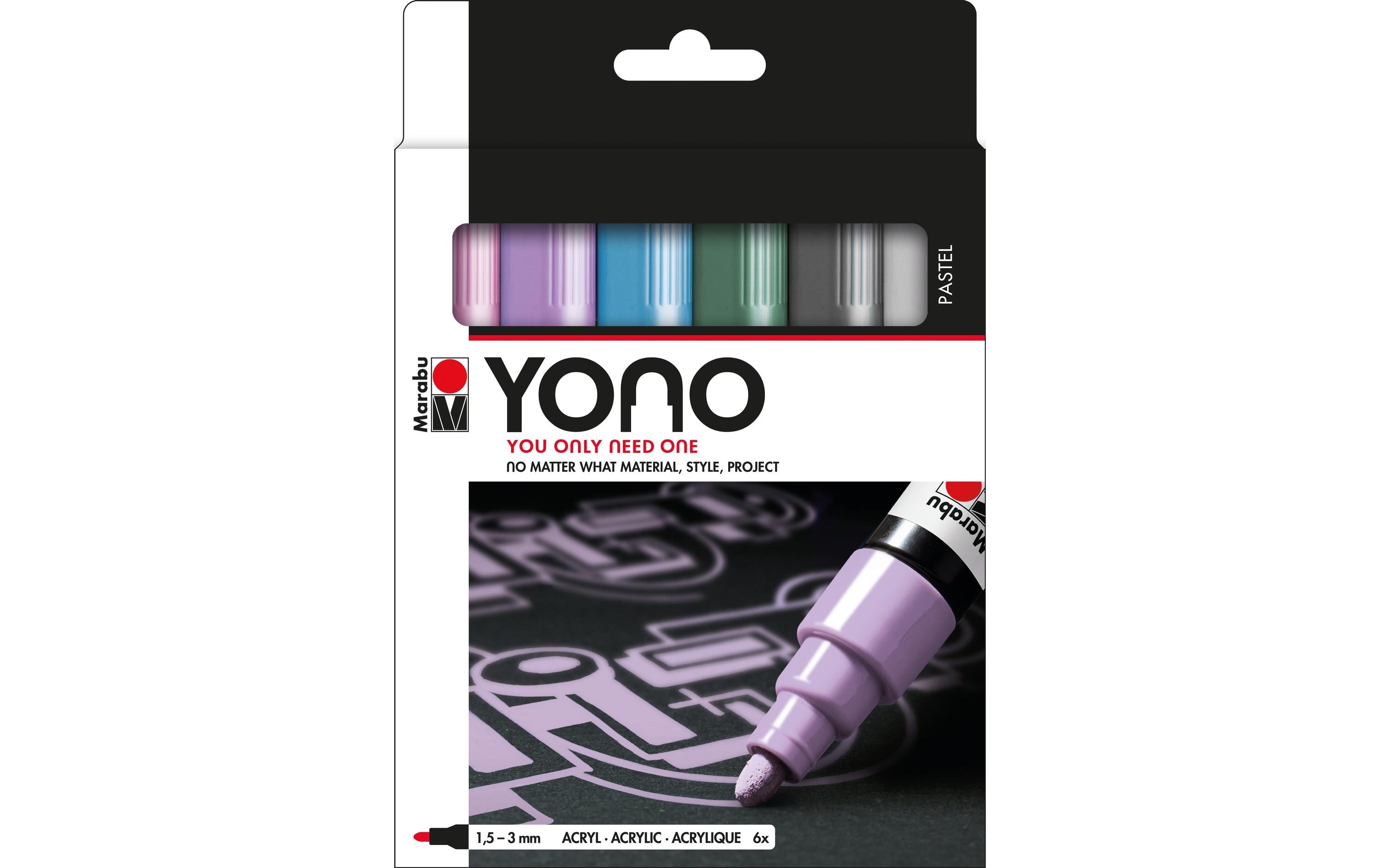Marabu, Acrylmarker YONO Set 1.5 - 3 mm 6-t