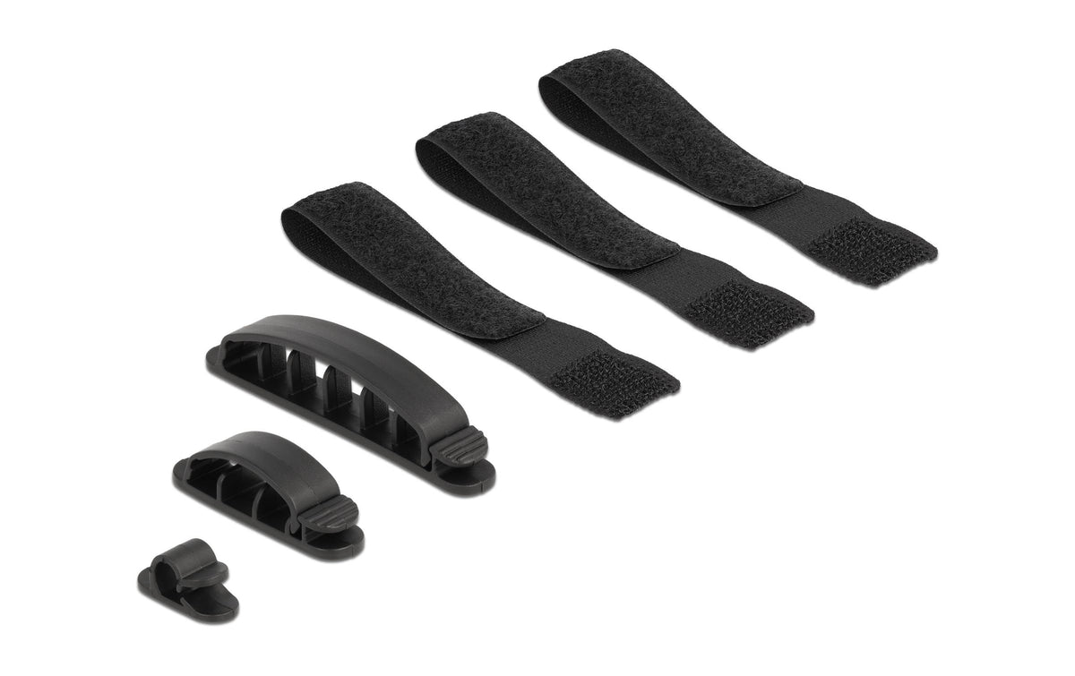 Delock Kabelhalter Komb Set, selbstkl.