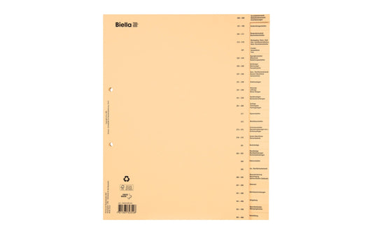 Biella Bauabrechnungsregister A4, 26-teilig