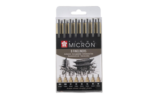 Sakura Fineliner Pigma Micron 8er Set