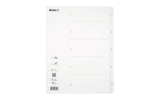 Biella Register Karton A4 1-5, 4Loch