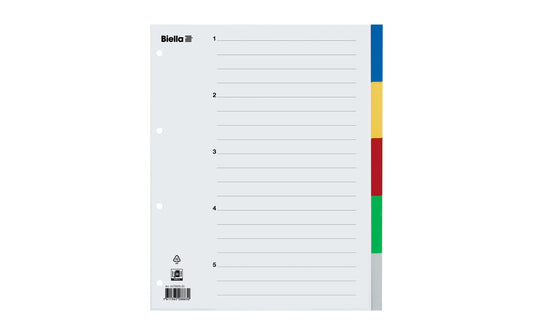 Biella Register Polypropylen A4 blanko