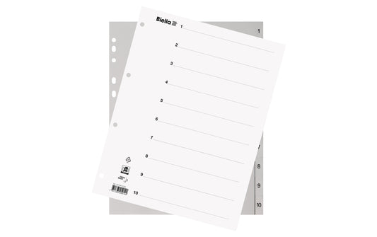 Biella Register Polypropylen A4 1-10, 4Loch
